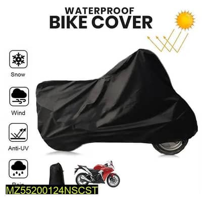 Waterproof Bike Cover Black Anti-UV Parachute Fabric