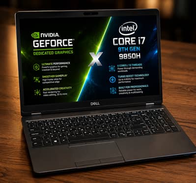 Dell  5501 | Core i7 9th Gen 9850H | 16GB RAM | 512GB SSD | 2GB NVIDIA