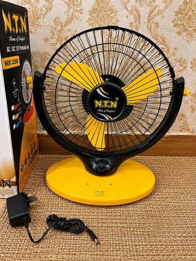 Rechargeable fan with led light