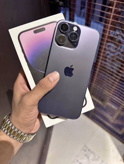 IPhone 14 Pro Max pta approved hk dul sim with box 256 gb urgent sell