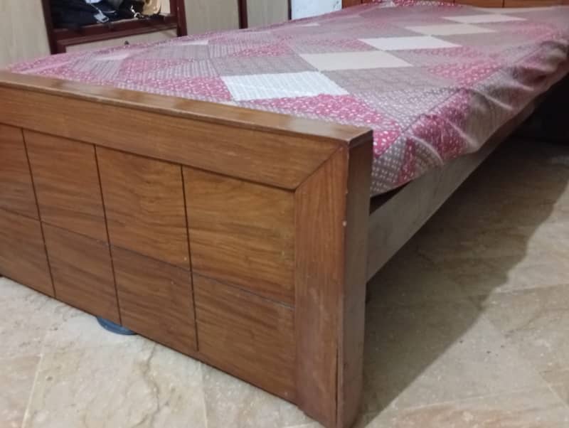 solid wood single bed 1
