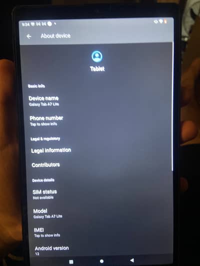 Samsung galaxy tablet A7 lite