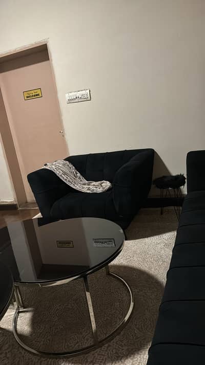 8 seater sofa set with round tables