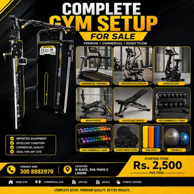Complete Imported Commercial Gym Setup for sale || Brand New