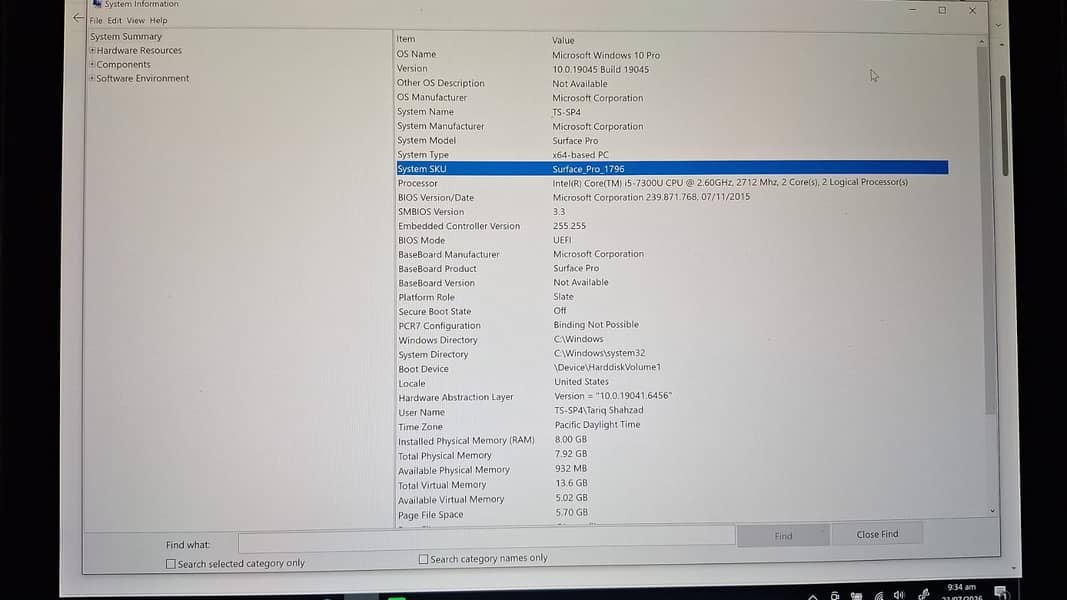 Microsoft Surface Pro 5 (TOUCH NOT WORKING) 6