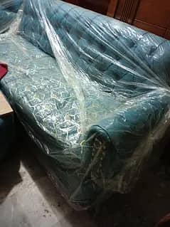 L Shaped 7 Seater Sofa  in good quality foum and textured velvet cloth