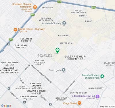 240 yards west open Plot Qureshi Society Sector 26A Scheme 33 Karachi