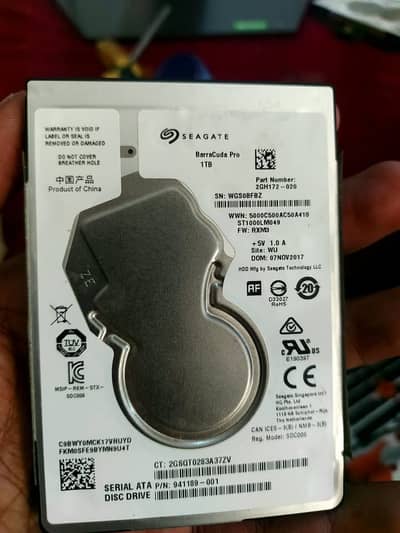 Seagate Baracuda Pro 1TB  7200 rpm , 128mb cache full of  games