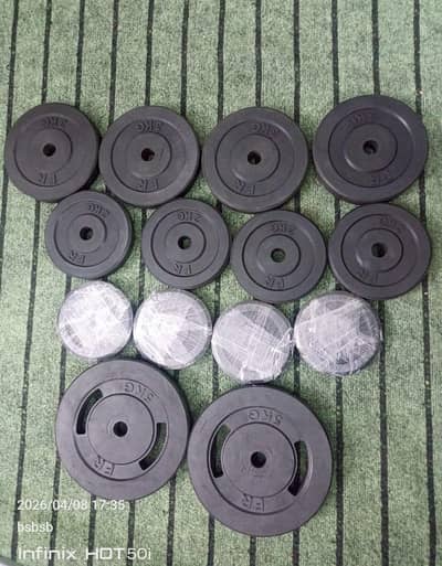 Rubber Dumbells Bench Press Weight Plates(03375678509)