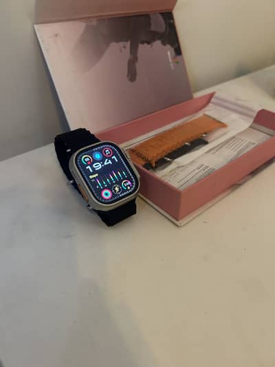 HW68 Ultra Smart Watch (10/10 Condition) - With Charger & Orange Strap