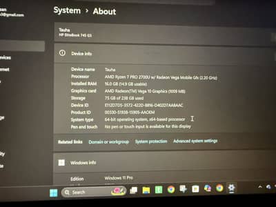 HP Elitebook 745 G5