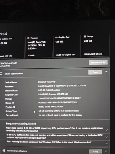 Latitude 5490 for sale
