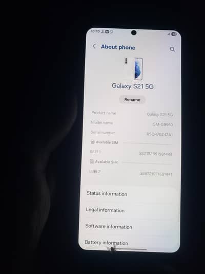 Samsung Mobile S21 5G official phone hai non pta