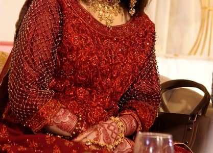 ruby red bridal dress
