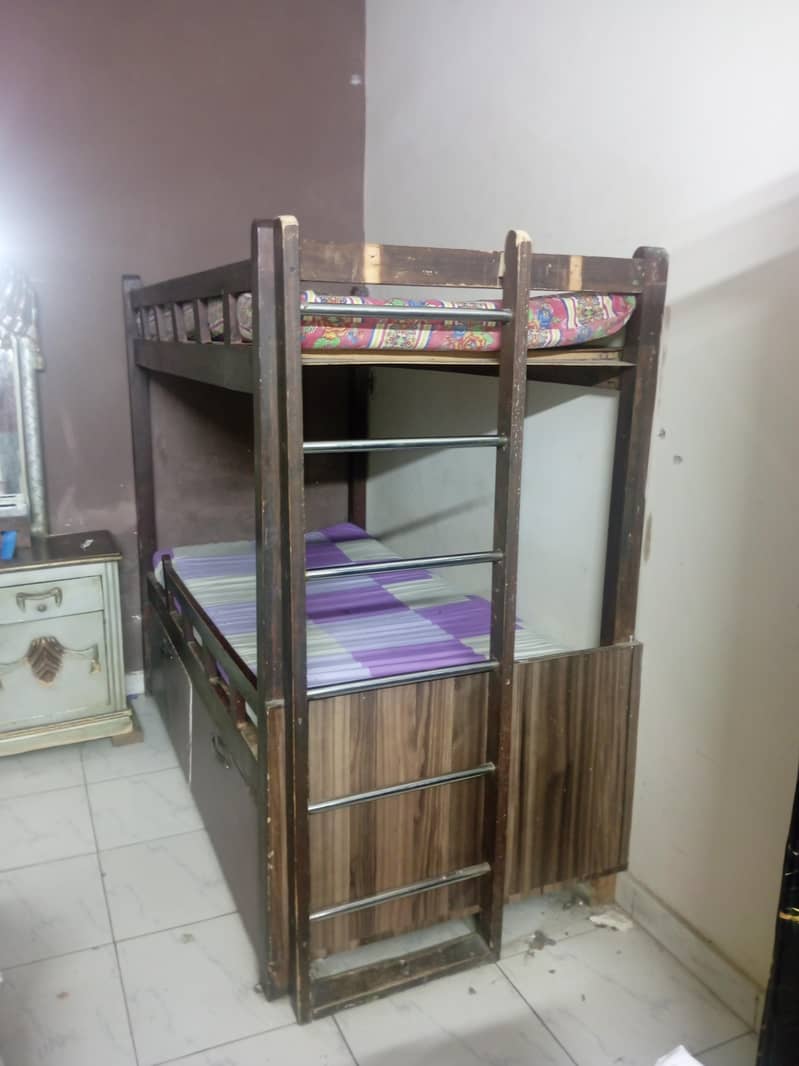 bunk bed pure wood solid 2