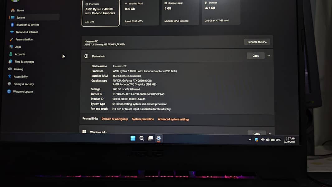 Asus tuff 1