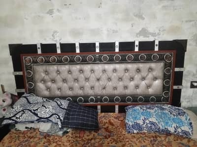 bed dressing with side tables
