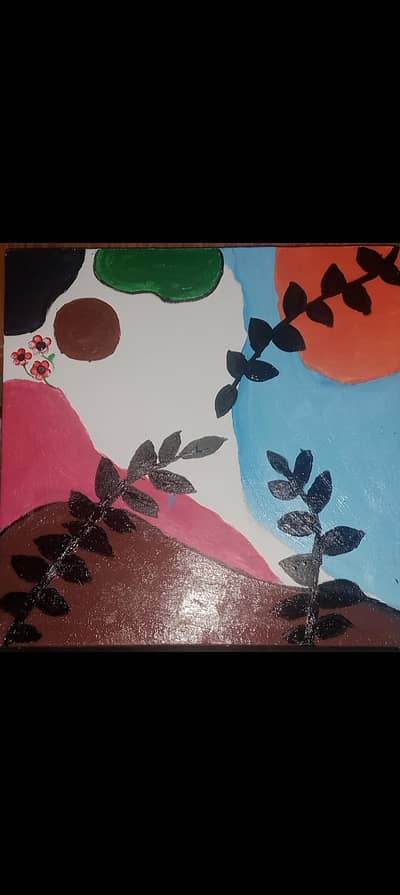 hand made and acrylic painting in canvas