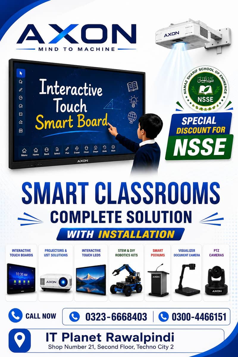 Axon Interactive touch smart board complete solution 1
