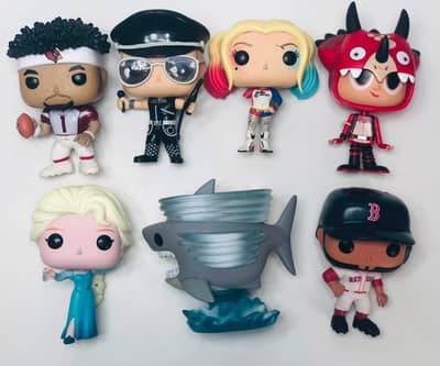 Funko Pop! Harley Quinn,Princess Elsa, Baseball Player Imported