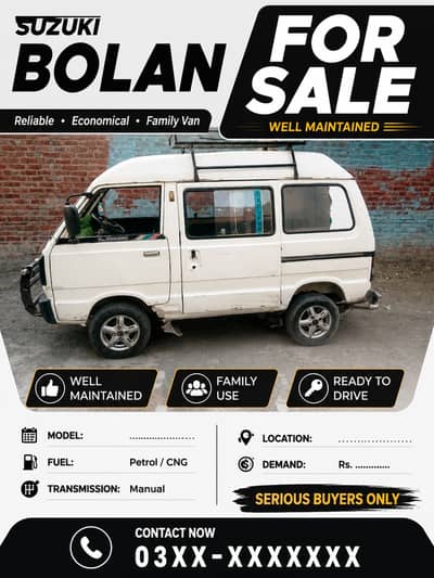 Suzuki Bolan for Sale – Good Engine & Running Condition