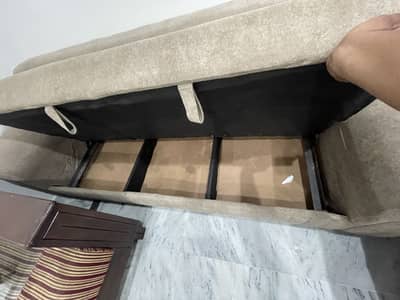 3-Seater Sofa Cum Bed with Storage.