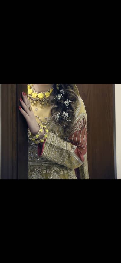 Designed by Imrozia Mayoon Dress with dupata For Sale