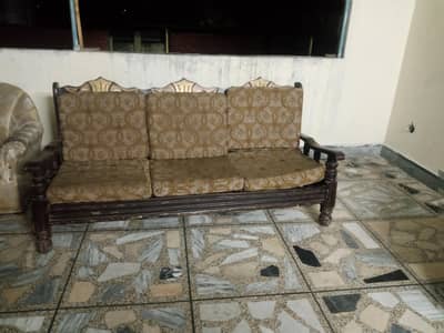 wooden sofa