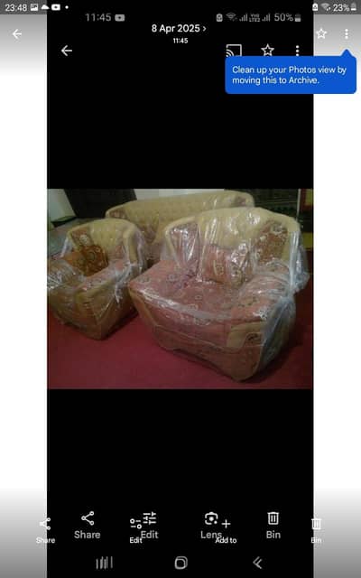 sofa set,one large size 3 seater and 2 single seater sofa set