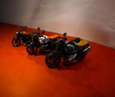 Set of 3 BMW Die-Cast Miniature Toy Bikes