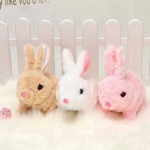 Plush Walking Rabbit Toy for Kids 4 Colors