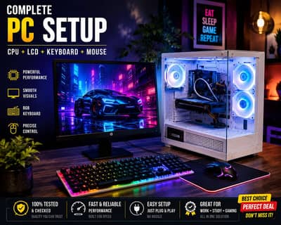 Gaming PC Full Setup – Core i5 6th Gen | 16GB RAM | Ready to Use