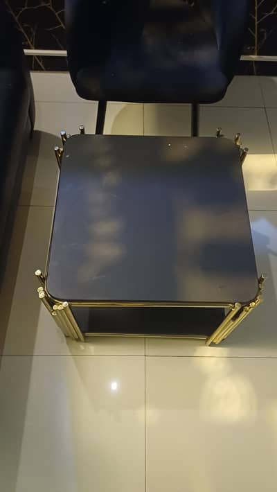 SOLID METAL GOLD CHROME OFFICE TABLE