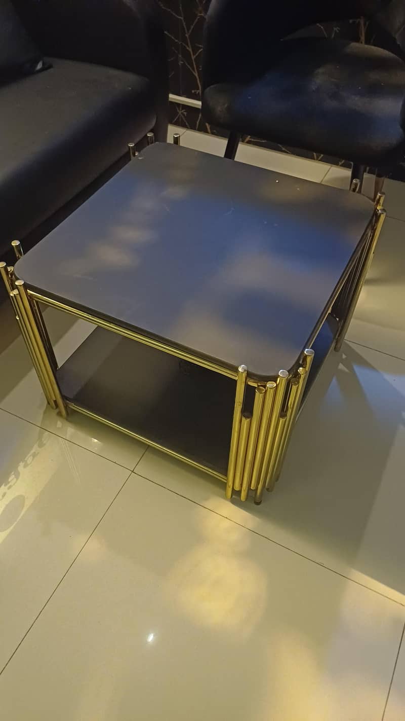 SOLID METAL GOLD CHROME OFFICE TABLE 1