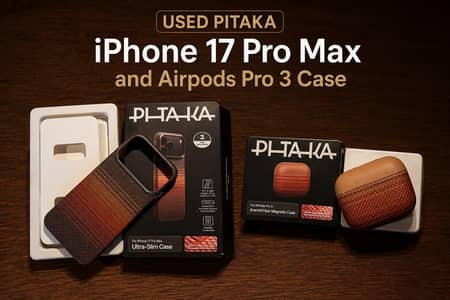 Original Pitaka Iphone 17 pro max case with airpods case