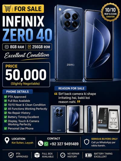 Infinix Zero 40 | 8/256 | Full Box