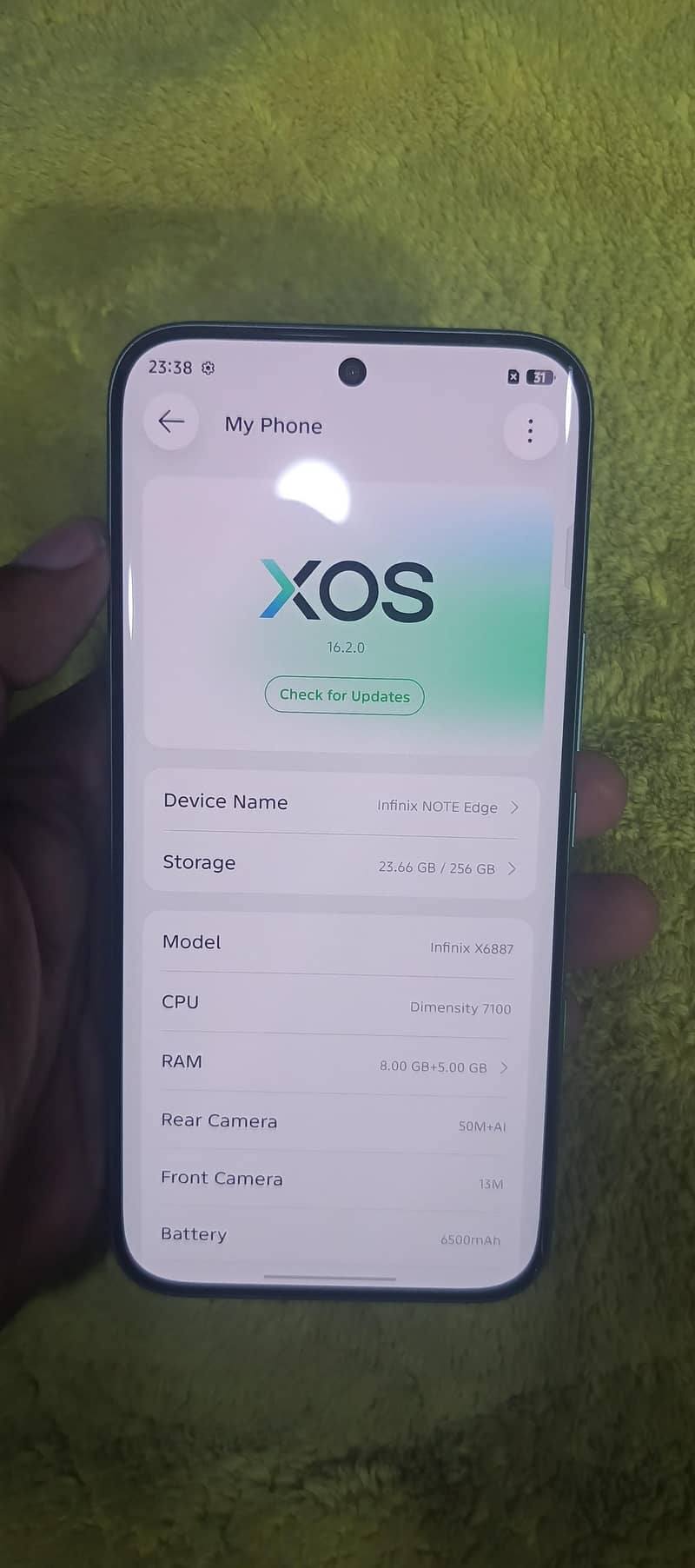 Infinix note edge 7