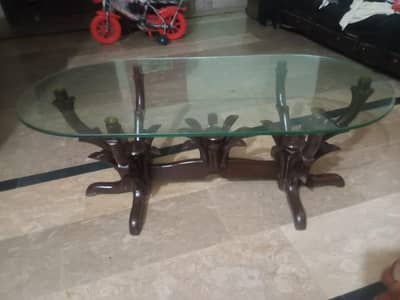center table and 2 side tables original wood