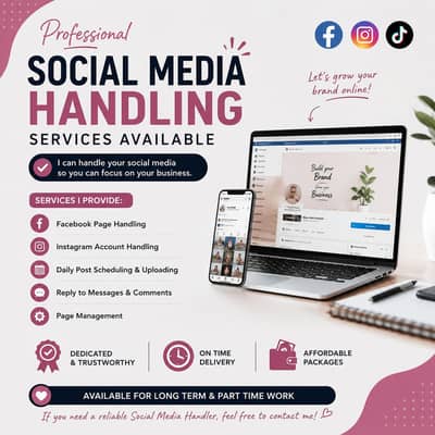 Social Media Handling Available