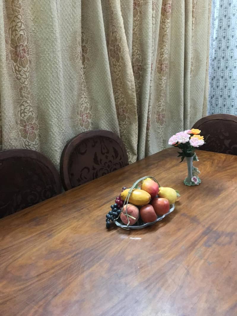  Solid Wooden 6-Seater Dining Table 1