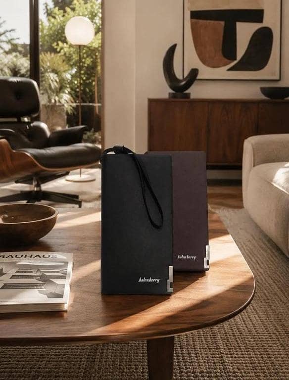 Balenberry Premium Long Wallet - 12 Card Slots, Dual Cash Pockets Black