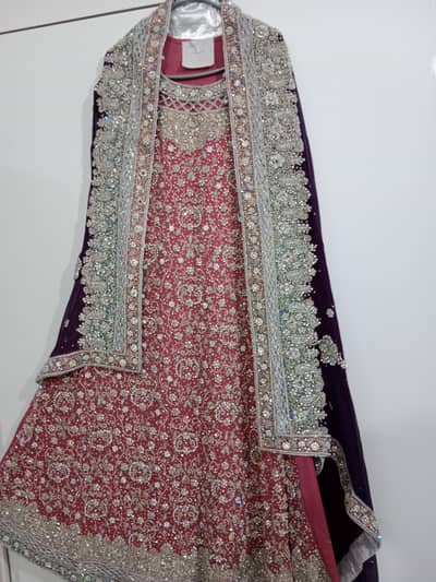 Heavy Embroidered Pink Bridal Dress - Only Worn Twice