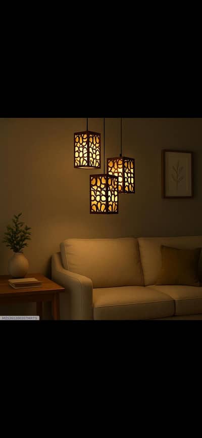 Golden wooden light