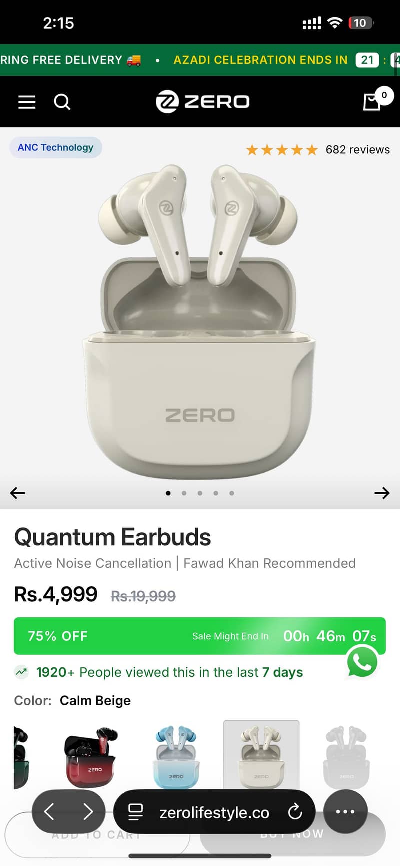 Zero earbuds quantum 0