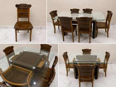 Wooden Dining Table For Sale in 7/10 condition