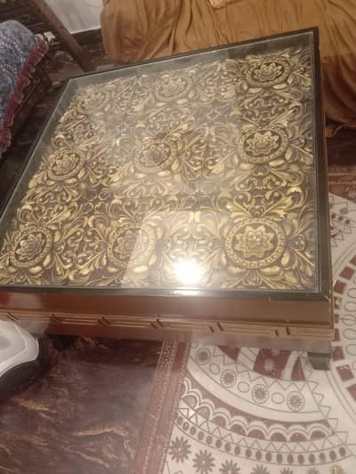 6 chairs dining table and center table