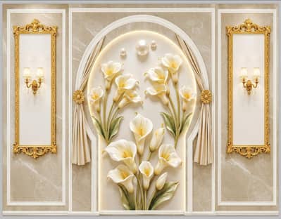 3D wallpaper jointless wallpaper matt flex