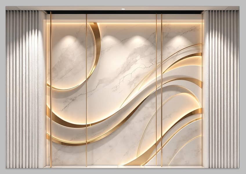 3D wallpaper matt flex jointless 4