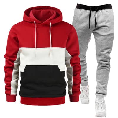 Men's Fleece Zip Hoodie Tracksuit