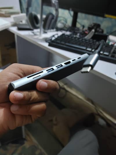 branded USB Type C Hub with Ethernet and 10 ports . hdmi